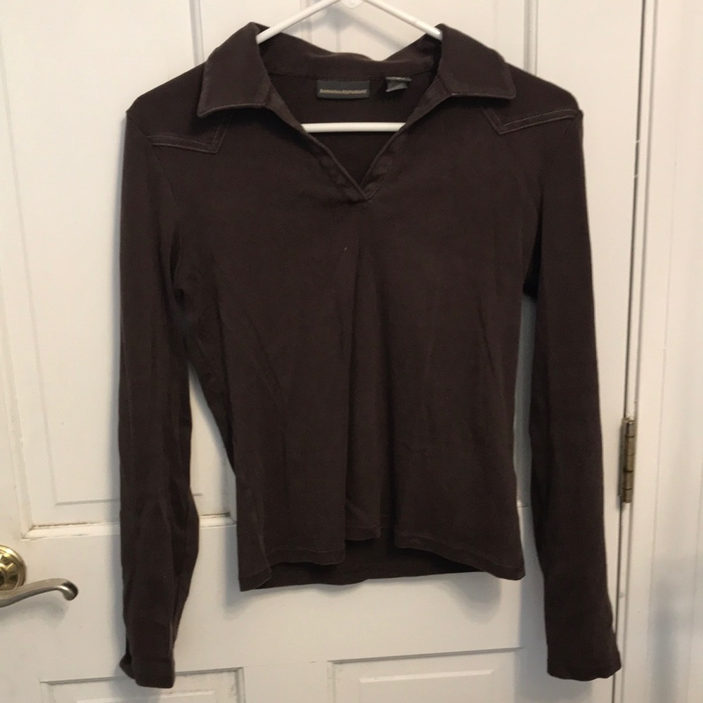 Banana republic long sleeve brown shirt size M
